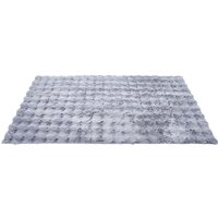 240cm Thick Faux Rabbit Fur Knitted Sofa Cover - Dark Grey - Light Grey