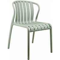 Ollioules French Grey Slatted Dining Chair - Grey