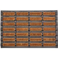 Filta Coir Brush Scraper Doormat - Brown & Grey