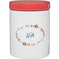 Amelie Tea Canister - White & Red