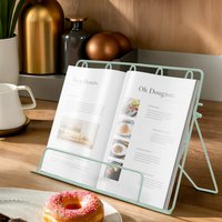 Vertex Pastel Green Finish Cookbook Stand - Green