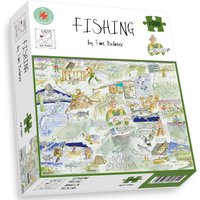 Tim Bulmer Illustrated Fishing 1000 Piece Jigsaw Puzzle - Neutral