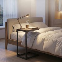 VASAGLE C-Shaped Side Table, Bedside Table - Bronze
