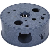 Collapsible Felt Cat Cave House for Indoor Use - Grey