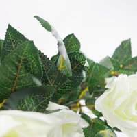 90cm Artificial Cream and Green Rose Tree - Twisted Vine Detail - Cream, Green Flowering Tree