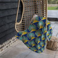 Egyptian Style Motif Blanket - Green