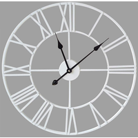 Silent Open Face Large Wall Clock White - White / 60cm