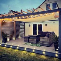 6.5M (21FT) Super Festoon Warm White Outdoor Plug In LED String Lights - Warm White