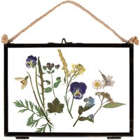 Hanging Metal Photo Frames Vintage Floating Picture Display 7" x 5" - Black / 0.48kg