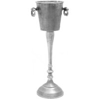 Cast Floor Standing Champagne Cooler Elegant Barware - Silver