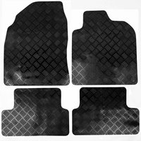 Nissan Qashqai Mk1 Tailored Rubber Car Mats 2007-2013 Black Floor Set - Black