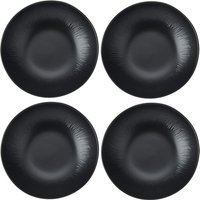 Mikasa Jardin Midnight 4-Piece Stoneware Pasta Bowl Set - Black
