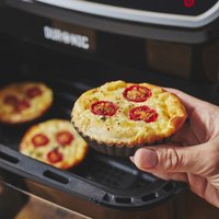 8 Air Fryer Mini Round Flan Dishes Fluted Edge Non Stick Quiche Tart Baking Tin - Grey