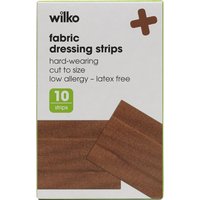 Pack of 10 Fabric Dressing Strips - Natural