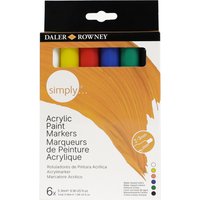 Simply Acrylic Marker Set 6 Piece - Multi