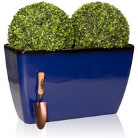 Royal Blue Glaze Effect Trough Planter - Blue / 111l