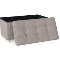 Storage Ottoman Bench Linen Bed Bench - Grey