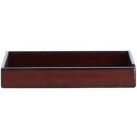 Elegant Leather Desk Paper Tray - Chestnut