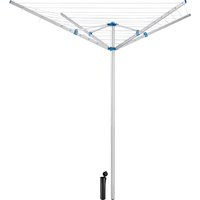 Rotary Airer Washing Line, Outdoor, 4 Arm Dryer, Foldable, Ground Socket, Cover - Grey