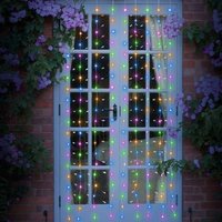 Christmas Multi Coloured Curtain Lighting - White