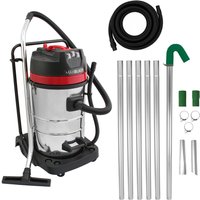 80L Wet and Dry Vacuum With Gutter Vacuum Poles and 5m Hose - Silver