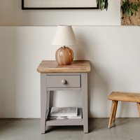 Florence Side Table with Drawer - Dove Grey