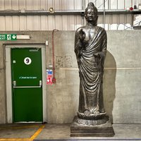 Tall Antique Majestic Gold Standing Buddha Statue - Gold