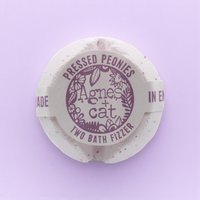 Agnes Cat Peony Bath Fizzer Handmade UK Relaxing Floral Soak - White