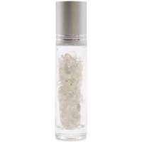 Gemstone Essential Oil Roller Bottle Rock Quartz Silver Cap - Silver