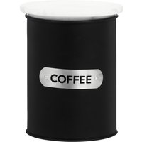 Liberty Black Enamel Coffee Canister With White Marble Lid - Black
