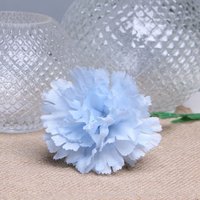 Artificial Silk Single Carnation - Baby Blue