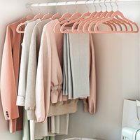 Velvet Clothes Hangers with Swivel Hooks Space Saving - Pink / 2.1kg