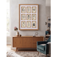 Rectangular 9 Aperture Collage Photo Frame - Oak