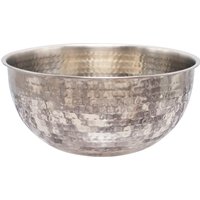 Buckingham Salad Mixing Bowl, Hammered Stainless Steel 27 cm 5 Litre - Silver
