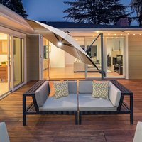 Outsunny, 3(m) Cantilever Roma Parasol - Brown Outsunny, 3(m) Cantilever Roma Parasol - Brown