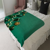 Christmas Greetings Soft Blanket - White