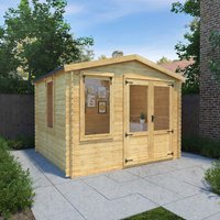 Waltons, Waltons 3.3m x 3.0m 19mm Log Cabin - Brown Waltons, Waltons 3.3m x 3.0m 19mm Log Cabin - Brown