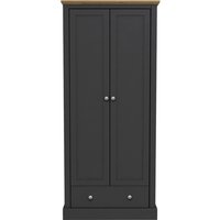 Devon 2-Door Wardrobe - Charcoal
