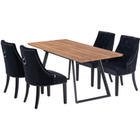 Windsor Toga LUX Dining Set an Extendable Table and Chairs Set of 4 - Black