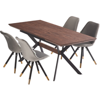 Sofia Blaze LUX Dining Set with an Extendable Table and Chairs Set of 4 - Dark Grey