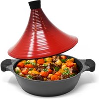 Aluminium Tagine Cooking Pot - Red