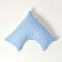 200 Thread Count Egyptian Cotton V Shape Pillowcase - Blue