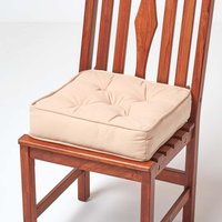 Cotton Dining Chair Booster Cushion - Taupe