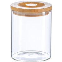 Scandi Storage Jar with Wooden Lid - Clear / 0.75l / 1