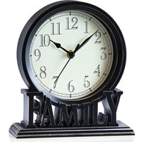Table Clock Vintage Family Non Ticking Desk Clock Retro Mantel Clocks Black - Black