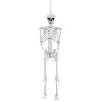 Livingandhome, Halloween Hanging Poseable Skeleton - White Livingandhome, Halloween Hanging Poseable Skeleton - White