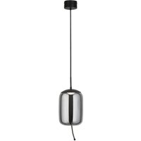Lavacas Black and Smoke Glass Pendant - Black