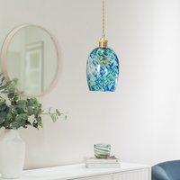 India Confetti Glass Ceiling Shade - Green