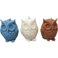 Handmade Scented Fancy Christmas Wax Candles - Owl