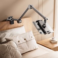 Phone Tablet Holder with Adjustable Arm - Black